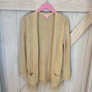 EUC Tatum Long Fringe Cardigan, XS